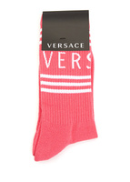 Розовые женские носки с логотипом Versace
