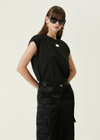 Черная футболка с круглым вырезом с потертостями Dolce&Gabbana