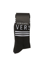 Черные женские носки с логотипом 90-х годов Versace