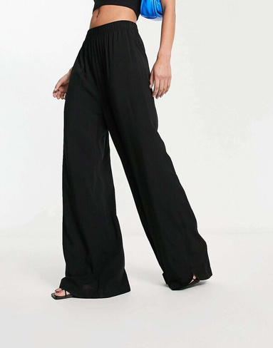Черные широкие эластичные брюки Urban Classics