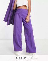 Пурпурные свободные костюмные брюки ASOS Petite
