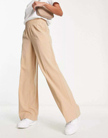 Кремовые брюки широкого кроя с присборенной талией Vero Moda