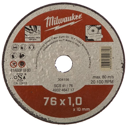 Отрезной диск по металлу Milwaukee, 76х1,0х10 мм 4932464717 Диск отрезной 99999999,99