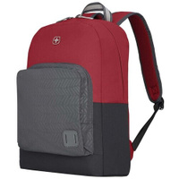 Городской рюкзак WENGER NEXT Crango, с отделением для ноутбука 16", красный/черный, переработанный ПЭТ/Полиэстер, 33х22х