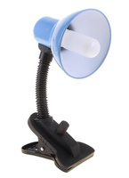 Лампа настольная е27, светорегулятор, на зажиме (220в) голубая (108а) risalux RISALUX