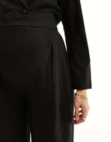 Черные широкие брюки с блестками для беременных Mamalicious Mama.licious