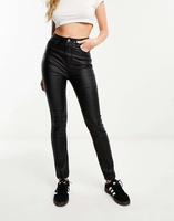 Эксклюзивные черные джинсы скинни с завышенной талией и покрытием In The Style