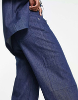 Комбинированные джинсы с прорезями по бокам 4th & Reckless синего цвета индиго