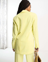Льняной пиджак приталенного кроя ASOS Tall лимонного цвета