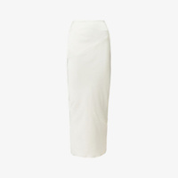 Атласная юбка миди приталенного кроя colette с низкой посадкой House Of Cb, белый