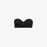 Легкий бюстгальтер пуш-ап без бретелек из эластичного джерси с вышитым логотипом Calvin Klein, черный