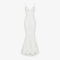 Свадебное платье Solene из цветочного кружева с отделкой фестонами House Of Cb, белый