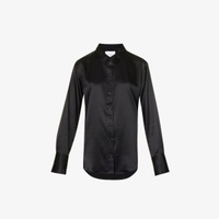 Рубашка стандартного кроя из эластичного шелка Standard Frame, цвет noir