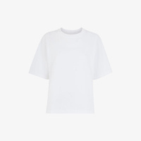 Хлопковая футболка свободного кроя с короткими рукавами Whistles, белый