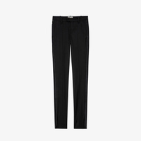 Тканые брюки Prune Split со средней посадкой Zadig&Voltaire, цвет noir