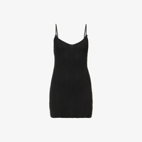 Мини-платье без рукавов из французского кружева из органического хлопка Cou Cou Intimates, черный
