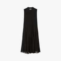 Тканое платье миди Maryli с плиссированной юбкой Claudie Pierlot, цвет noir / gris