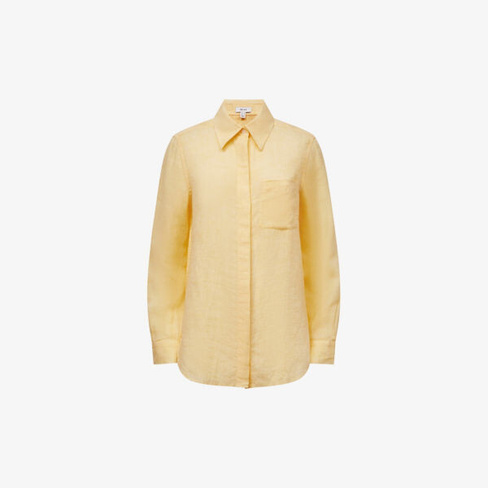 Льняная рубашка Campbell Reiss, цвет lemon
