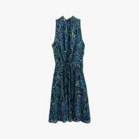Тканое платье миди с цветочным принтом Ikks, темно-синий