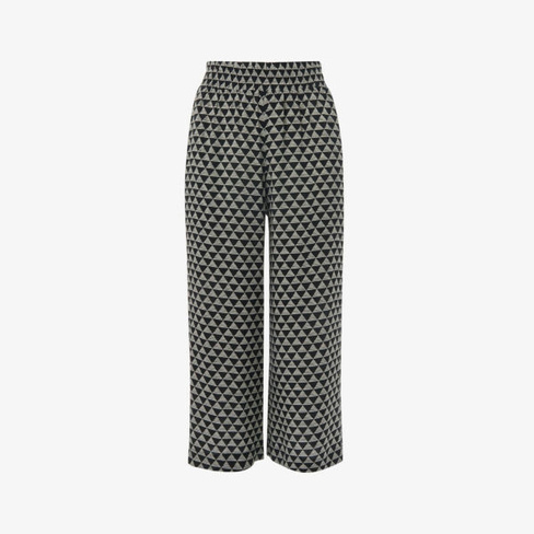 Широкие брюки с завышенной талией и клетчатым узором в шахматном порядке Whistles, черный