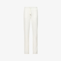 Велюровые брюки прямого кроя с высокой посадкой и вышитым логотипом Juicy Couture, цвет sugar swizzle