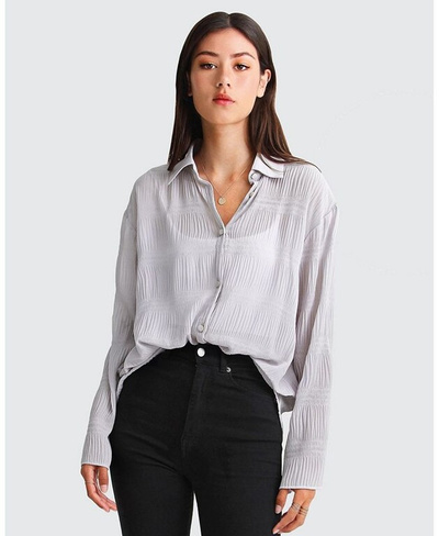 Женская шифоновая блузка с гофрированными сборками Yoko Belle & Bloom, серый