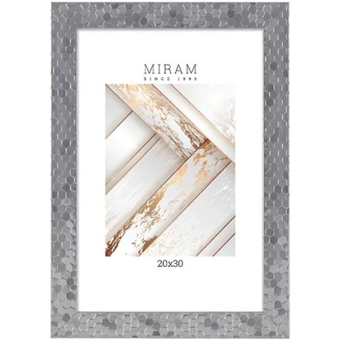 Рамка Мирам 20x30 см пластик цвет серебро Без бренда None