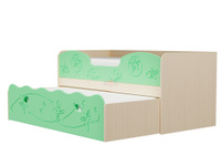 Кровать 2-хярусная с выкатным спальным местом Омега-11 МДФ