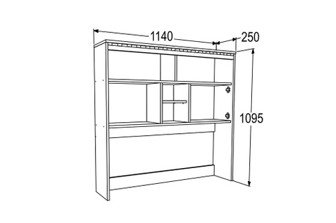 Полка настольная 1095х1140х250 мм