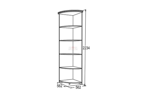 Стеллаж угловой 562