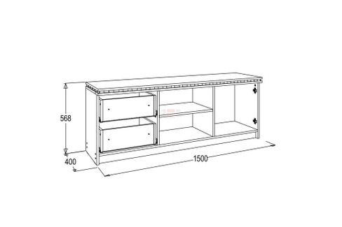Тумба для теле-радиоаппаратуры 568х1500х400