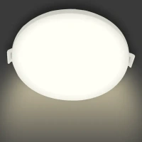 Светильник точечный светодиодный встраиваемый Apeyron 06-17 под отверстие 85 мм, 8 м², теплый белый свет, цвет белый APE