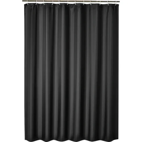 Штора для ванной Swensa Black 180x200 см полиэстер цвет черный SWENSA Black SWC-90-23