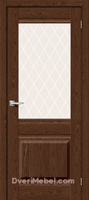 Межкомнатная дверь El'PORTA Прима-3 Brown Dreamline/White Сrystal