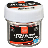 Набор насадок искусственных съедобных Lucky John "Exera Blood Worm", мотыль, 200 штук