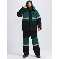 Зимний костюм с полукомбинезоном Факел Профи-Норд UZ, черный/темно-зеленый, р.64-66, рост 182-188 87490367.013