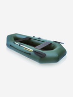 Лодка ПВХ "Компакт-240N"- ФС фанерная слань (зеленый цвет) упаковка-мешок оксфорд, Compakt