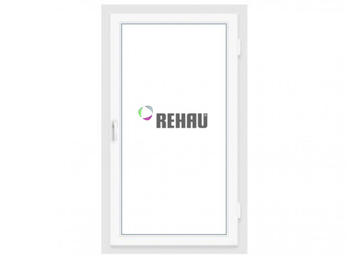 Пластиковое окно однокамерное Rehau Sib-design 70 (Рехау Сиб) 1000х500 одностворчатое