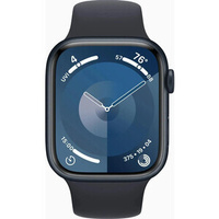 Смарт-часы Apple Watch Series 9 A2980 45мм OLED корп.темная ночь Sport Band рем.темная ночь разм.брасл.:160-210мм (MR9A3