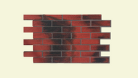 Фасадная термопанель под кирпич красно-черный с серой расшивкой 580x980x50
