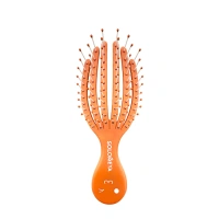 SOLOMEYA Расческа для сухих и влажных волос мини, оранжевый осьминог / Detangling Octopus Brush For Dry Hair And Wet Hai