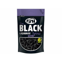 Мармелад жевательный "BLACK" Спирали лакричные VEGAN 180гр FINI/Испания