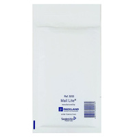 Крафт-конверт с воздушно-пузырьковой пленкой mail lite b/00, 12 х 21 см, white Calligrata