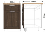 Кухонный шкаф напольный Лофт ШН1Я50 с 1 ящиком