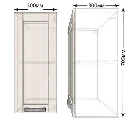 Кухонный навесной шкаф Лофт ШВ30