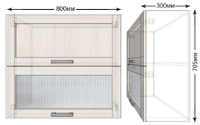 Кухонный навесной шкаф горизонтальный Лофт ШВБ1С80