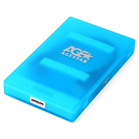 Внешний корпус AgeStar 3UBCP1-6G mUSB3.0 to 2.5" HDD SATA, синий