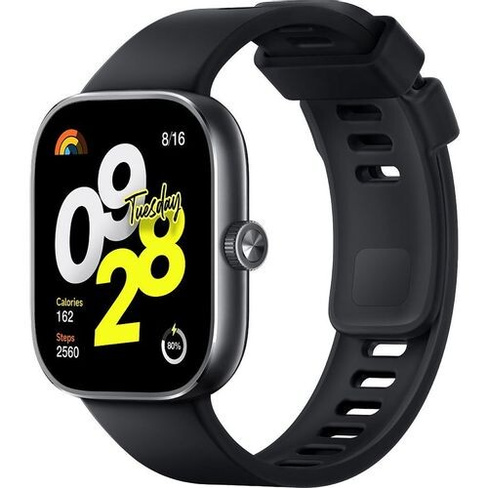 Смарт-часы Xiaomi Redmi Watch 4, 1.97", черный/черный [bhr7854gl]