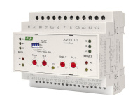 Устройство управления резервным питанием AVR-01-S (2 ввода; 2 нагрузки с секционным выключ. 35мм 3х400В+N 3х16А 3P IP20