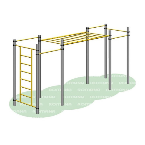 Рукоход одноуровневый с турниками Romana
